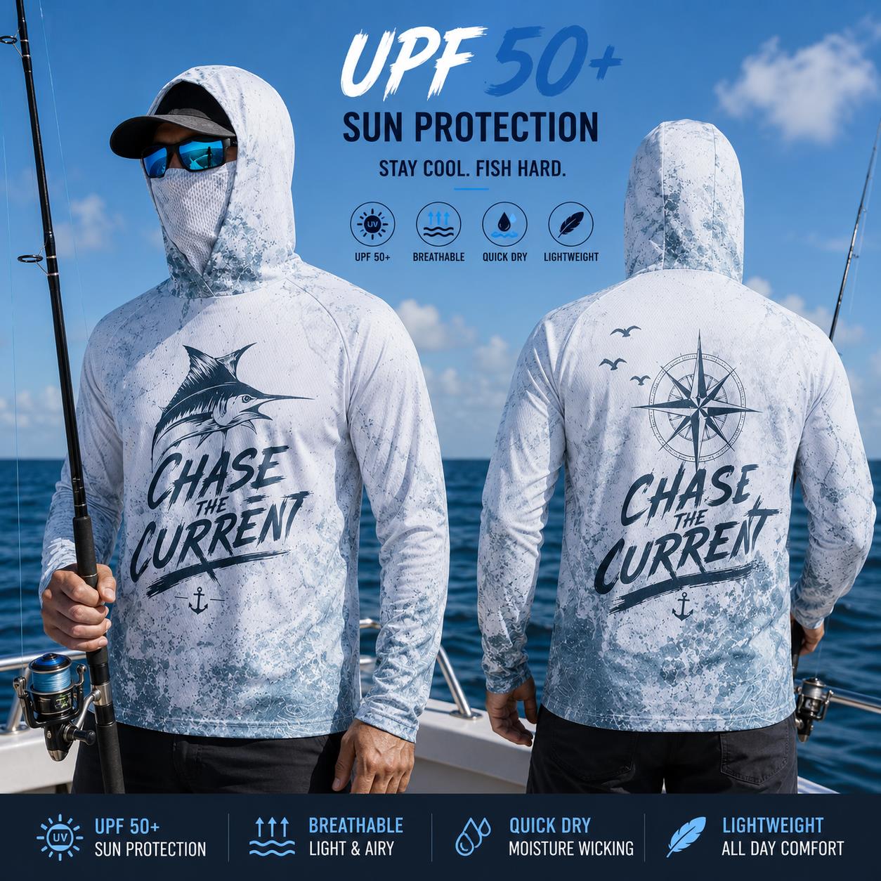 Fishing Hoodie Shirt Men Long  - đánh giá và giá Fishing Hoodie