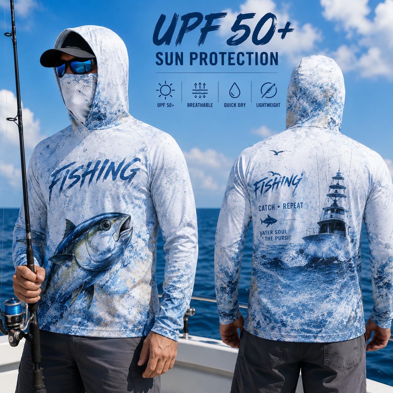 Fishing Hoodie Shirt Men Long  - đánh giá và giá Fishing Hoodie